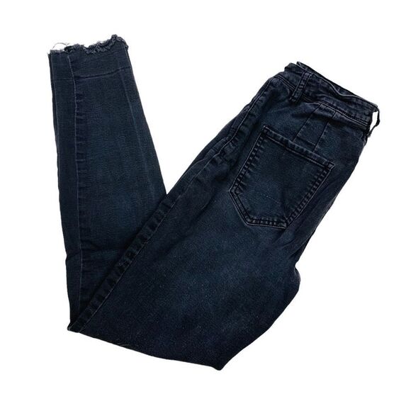 Ellie & Kate Black Raw Hem Skinny Jeans - Size Small - Picture 1 of 12
